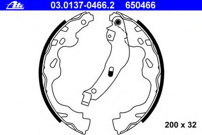 Комплект тормозных колодок ATE 03.0137-0466.2