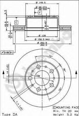 Тормозной диск BREMBO
