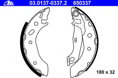 Комплект тормозных колодок ATE 03.0137-0337.2