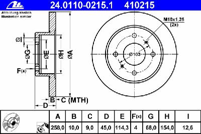 Тормозной диск ATE 24.0110-0215.1