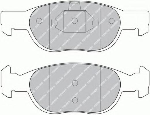 Комплект тормозных колодок, дисковый тормоз FERODO
