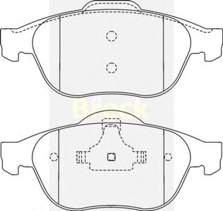 Комплект тормозных колодок, дисковый тормоз BRECK 23245 00 701 00
