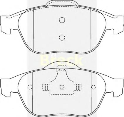 Комплект тормозных колодок, дисковый тормоз BRECK