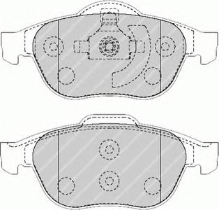 Комплект тормозных колодок, дисковый тормоз FERODO FDB1541
