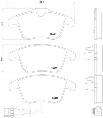 Комплект тормозных колодок, дисковый тормоз TEXTAR