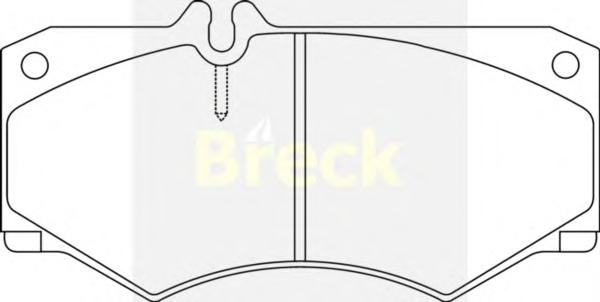 Комплект тормозных колодок, дисковый тормоз BRECK