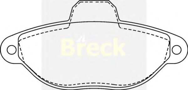 Комплект тормозных колодок, дисковый тормоз BRECK