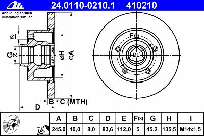 Тормозной диск ATE 24.0110-0210.1