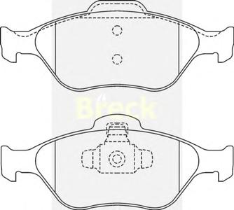 Комплект тормозных колодок, дисковый тормоз BRECK 23202 00 702 00