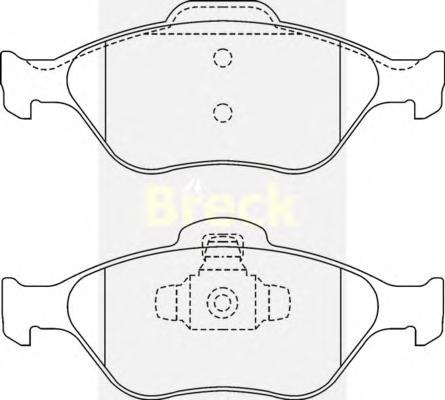 Комплект тормозных колодок, дисковый тормоз BRECK