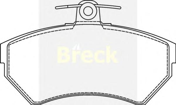 Комплект тормозных колодок, дисковый тормоз BRECK