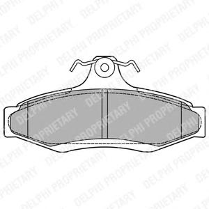 Комплект тормозных колодок, дисковый тормоз DELPHI LP1424