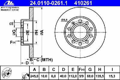 Тормозной диск ATE 24.0110-0261.1