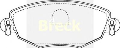 Комплект тормозных колодок, дисковый тормоз BRECK 23279 00 701 10
