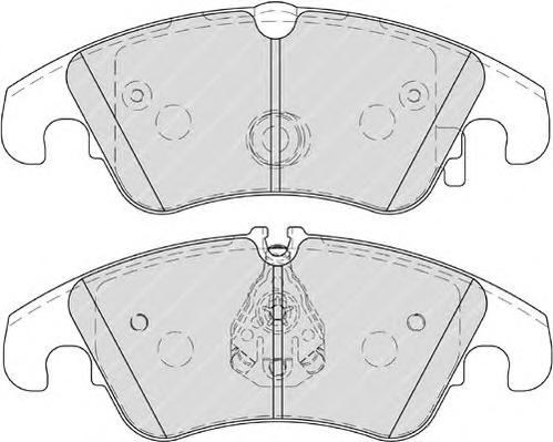 Комплект тормозных колодок, дисковый тормоз FERODO