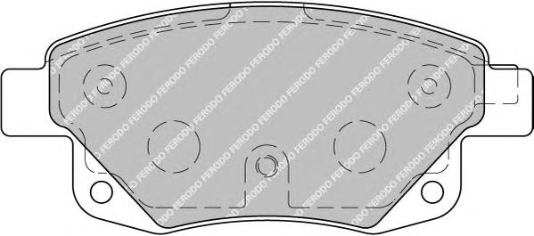 Комплект тормозных колодок, дисковый тормоз FERODO