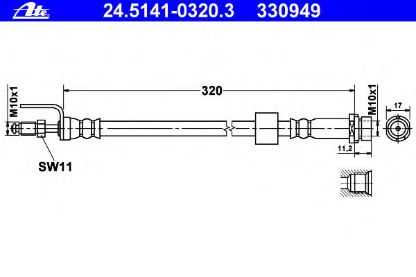 Тормозной шланг ATE
