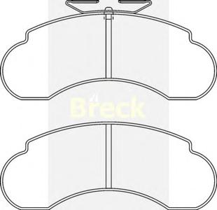 Комплект тормозных колодок, дисковый тормоз BRECK 21573 00 706 00