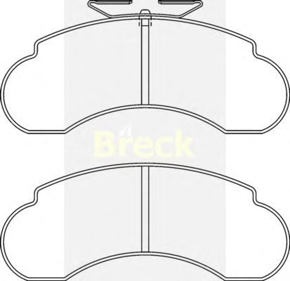 Комплект тормозных колодок, дисковый тормоз BRECK