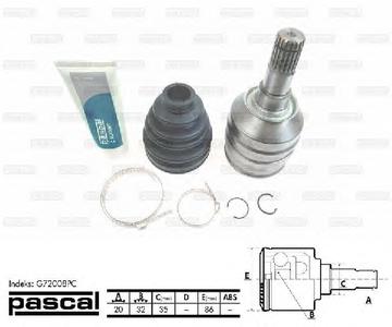 ШРУС PASCAL G72008PC