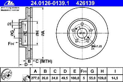 Тормозной диск ATE 24.0126-0139.1