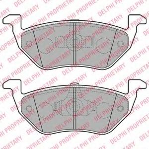 Комплект тормозных колодок, дисковый тормоз DELPHI