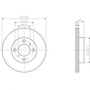 Тормозной диск TEXTAR 98200 0894 0 1