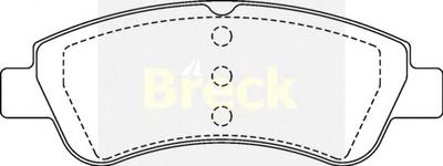 Комплект тормозных колодок, дисковый тормоз BRECK 23599 00 701 00