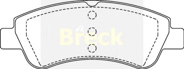 Комплект тормозных колодок, дисковый тормоз BRECK