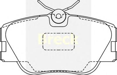 Комплект тормозных колодок, дисковый тормоз BRECK 20941 00 701 00