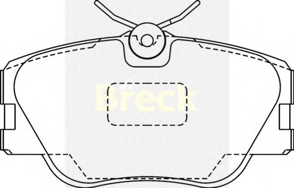 Комплект тормозных колодок, дисковый тормоз BRECK