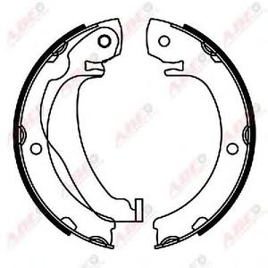 Комплект тормозных колодок, стояночная тормозная система ABE C02089ABE