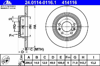 Тормозной диск ATE 24.0114-0116.1