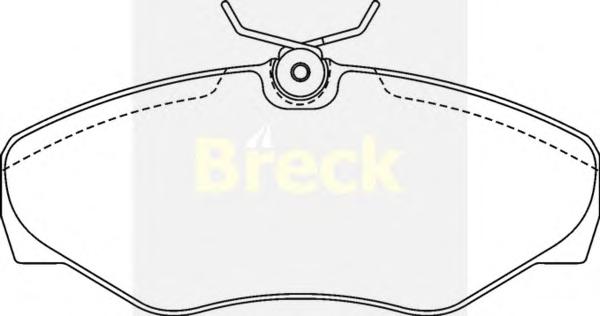 Комплект тормозных колодок, дисковый тормоз BRECK