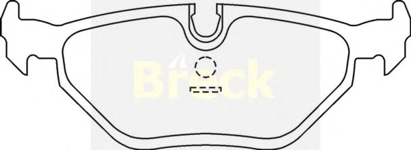 Комплект тормозных колодок, дисковый тормоз BRECK