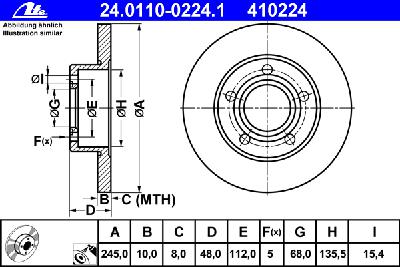 Тормозной диск ATE 24.0110-0224.1