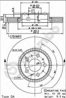 Тормозной диск BREMBO