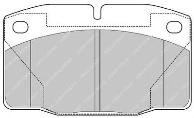 Комплект тормозных колодок, дисковый тормоз FERODO FDB173