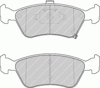 Комплект тормозных колодок, дисковый тормоз FERODO FDB1321