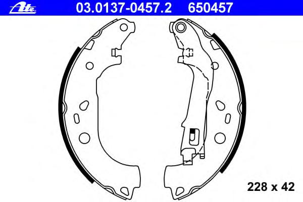 Комплект тормозных колодок ATE