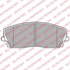 Комплект тормозных колодок, дисковый тормоз DELPHI LP2034