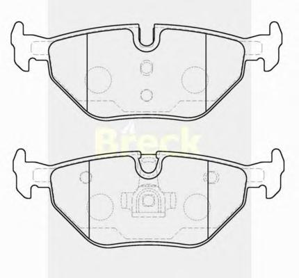 Комплект тормозных колодок, дисковый тормоз BRECK