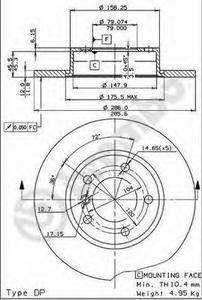 Тормозной диск BREMBO 08.5359.11