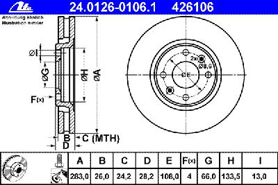 Тормозной диск ATE 24.0126-0106.1
