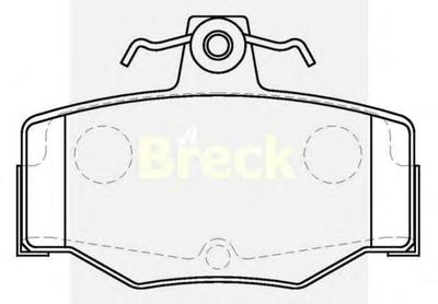 Комплект тормозных колодок, дисковый тормоз BRECK 21545 00 704 00