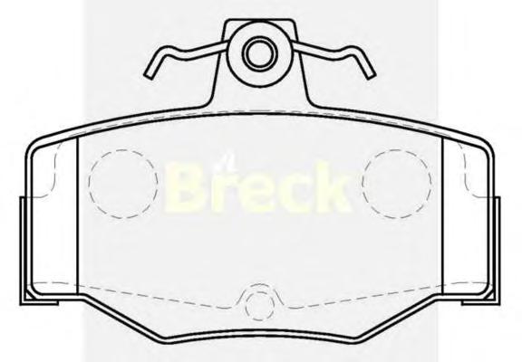 Комплект тормозных колодок, дисковый тормоз BRECK