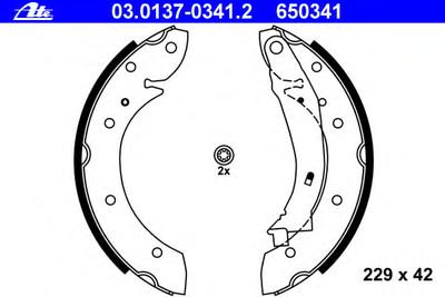Комплект тормозных колодок ATE 03.0137-0341.2