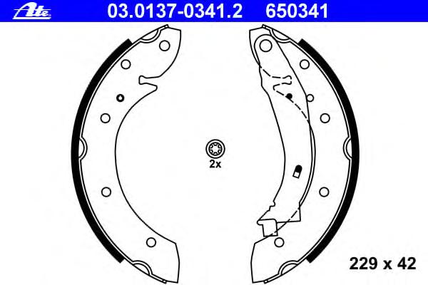 Комплект тормозных колодок ATE