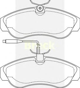 Комплект тормозных колодок, дисковый тормоз BRECK 21799 00 703 10