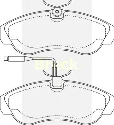 Комплект тормозных колодок, дисковый тормоз BRECK